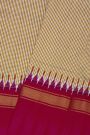 Ikat Silk Multi-Colour Saree With Multi-Coloured Checks Body