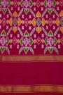 Ikat Silk Multi-Colour Saree With Multi-Coloured Checks Body