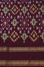 Ikat Silk Multi-Colour Saree With Multi-Coloured Checks Body