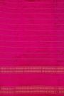 Ikat Silk Royal Blue Saree With Florals And Buttis In Checks Body