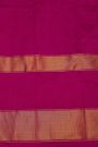 Ikat Silk Leaf Green Saree With Florals And Leaves Body