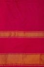 Ikat Silk Royal Blue Saree With Florals And Leaves Body