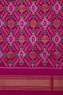 Ikat Silk Off White Saree With Diamonds And Temples Border