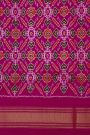 Ikat Silk Off White Saree With Diamonds And Temples Border