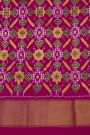 Ikat Silk Off White Saree With Diamonds In Zari Border