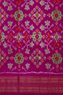 Ikat Silk Off White Saree With Diamonds And Temples Border