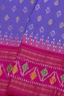 Ikat Silk Lavender Saree With Florals And Buttis Body