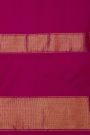 Ikat Silk Dual Colour Saree With Florals And Leaves Body