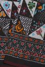 Ikat Silk Black Saree With Florals And Buttis Body