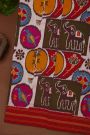 Ikat Silk Multi-Colour Saree With Florals And Animals In Ikat Design Body