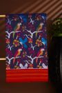 Ikat Silk Navy Blue Saree With Florals And Birds Body