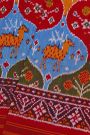 Pochampally Ikat Silk Multi-Colour Saree With Floral And Animal Body
