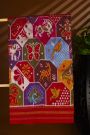 Pochampally Ikat Silk Multi-Colour Saree With Floral And Animal Body