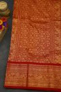Pochampally Ikat Silk Sky Blue Saree With Floral And Peacock Border