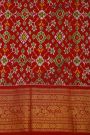 Pochampally Ikat Silk Sky Blue Saree With Floral And Peacock Border