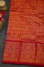 Pochampally Ikat Silk Purple Saree With Peacock And Deer Border