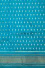 Pochampally Ikat Silk Yellow Saree With Floral Cross-Check Body