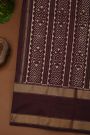 Ikat Silk Multi-Colour Saree With Temple Design In Body And Gap Border