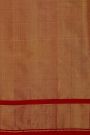 Ikat Silk Dual Colour Saree With Florals And Leaves In Cross Checks Body