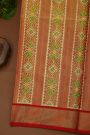 Ikat Silk Multi-Colour Saree With Florals And Kaddi Border
