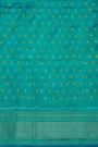 Pochampally Ikat Silk Mehendi Green Saree With Floral Body And Ikat Butti Pallu