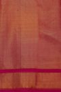 Pochampally Ikat Silk Rust Red Saree With Floral And Leaf Body