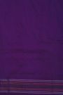 Ikat Silk Purple Saree With Florals And Swans In Curvy Designs Body