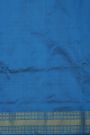 Ikat Silk Navy Blue Saree With Florals And Animals In Ikat Design Body