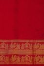 Ikat Silk Purple Saree With Royal Procession Scenes Border