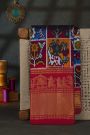 Pochampally Ikat Silk Multi-Colour Saree With Zari Pallaki Border