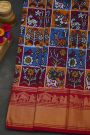 Pochampally Ikat Silk Multi-Colour Saree With Zari Pallaki Border