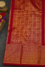 Ikkat Silk Purple Saree With Peacock Floral Leaf Jaal Border
