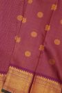 Kancheepuram Silk Rani Pink Saree With Zari Checks Floral And Peacock Buttis Body