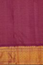 Kancheepuram Silk Rani Pink Saree With Zari Checks Floral And Peacock Buttis Body