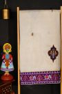 Fusion Silk Off-White Saree With Florals And Elephants Border