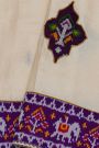 Fusion Silk Off-White Saree With Florals And Elephants Border
