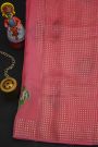 Fusion Silk Rani Pink Saree With Golden Sequins Border