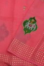 Fusion Silk Rani Pink Saree With Golden Sequins Border