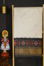 Fusion Silk Off-White Saree With Diamonds And Florals Ikkat Border