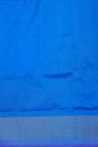 Pochampally Ikat Silk Navy Blue Saree With Floral Buttis Body