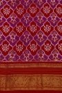 Pochampally Ikat Silk Bottle Green Saree With Florals And Parrots Border