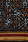 Pochampally Ikat Silk Red Saree With Florals And Leaves Body