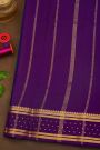 Mysore Crepe Royal Blue Saree With Florals Buttis Border