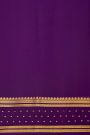 Mysore Crepe Royal Blue Saree With Florals Buttis Border