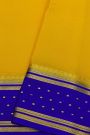Mysore Silk Mustard Yellow Saree With Buttis Border