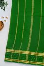 Mysore Crepe Maroon Saree With Florals And Buttis Border