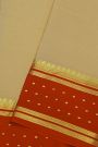 Mysore Crepe Light Brown Saree With Buttis Border
