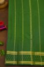 Mysore Crepe Purple Saree With Florals And Buttis Border