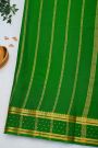 Mysore Crepe Purple Saree With Florals And Buttis Border