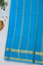 Mysore Crepe Sage Green Saree With Florals And Buttis Border
